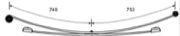 Mercedes-Benz Leaf Spring OE 9033200606 technical drawing