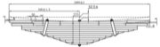 Volvo Leaf Spring OE 257658 technical drawing