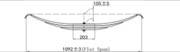Generic Trailer Leaf Spring OE TRA693-00CHI technical drawing