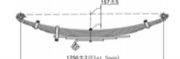 Hino Leaf Spring OE F.HN 48110-2530A technical drawing