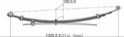 Mitsubishi Leaf Spring OE R.MS 4150-A233D technical drawing