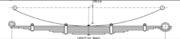Chevrolet Leaf Spring OE CRA7011 technical drawing