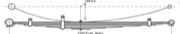 Mazda Leaf Spring OE MAZADA6008 technical drawing
