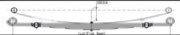 Ford Leaf Spring OE FORD-7006 technical drawing