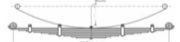 Hummer Leaf Spring OE HUMMER7009 technical drawing