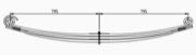Volvo Leaf Spring OE 257863 technical drawing