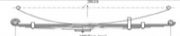 Isuzu Leaf Spring OE ISZ6008 technical drawing