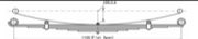 Mazda Leaf Spring OE MZ3F7008 technical drawing