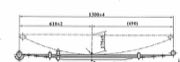Toyota Leaf Spring OE 48210 -0K130 technical drawing