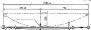 Toyota Leaf Spring OE 48210-04220 technical drawing