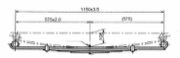 Toyota Leaf Spring OE 48110-36590-83 technical drawing