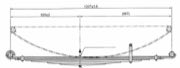 Toyota Leaf Spring OE 4 WD 2800 technical drawing