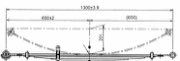 Isuzu Leaf Spring OE 8-97947-008-2 technical drawing