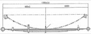 Isuzu Leaf Spring OE 8-97940-841-3 technical drawing