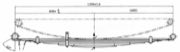 Isuzu Leaf Spring OE 8-97244-976- 3 technical drawing
