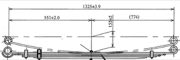 Mitsubishi Leaf Spring OE 4150-A233D technical drawing