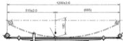 Mitsubishi Leaf Spring OE MR 353065H technical drawing