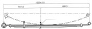 Mitsubishi Leaf Spring OE MR 353453H technical drawing