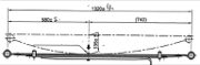 Mazda Leaf Spring OE UR58-28-L10E technical drawing