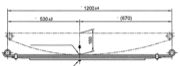 Mazda Leaf Spring OE 1312 208010A technical drawing