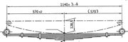 Isuzu Leaf Spring OE 8-9410-1345 technical drawing