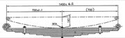 Mitsubishi Fuso Leaf Spring OE MC 413899 technical drawing