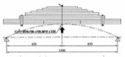 Mitsubishi Fuso Leaf Spring OE MC 035553A technical drawing