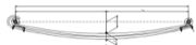 Volvo Leaf Spring OE 257855/257867 technical drawing