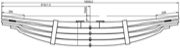 Volvo / Renault Leaf Spring OE 7420795357 technical drawing