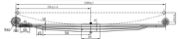 Volvo Leaf Spring OE 257890/257928 technical drawing