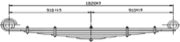 Scania Leaf Spring OE 1377672/272942/
272943 technical drawing