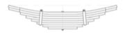 Scania Leaf Spring OE 1547824 technical drawing