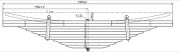 Scania Leaf Spring OE 1398987 technical drawing