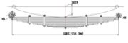 Scania Leaf Spring OE SC285688 RA technical drawing