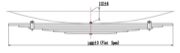 Scania Leaf Spring OE SC286703 technical drawing