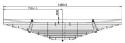 Volvo Leaf Spring OE 257624 technical drawing