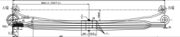 Mercedes-Benz Leaf Spring OE PS400.07.00.T technical drawing