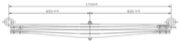 Mercedes-Benz Leaf Spring OE 9743204206/9743200406/
9743200506/9743202006 technical drawing